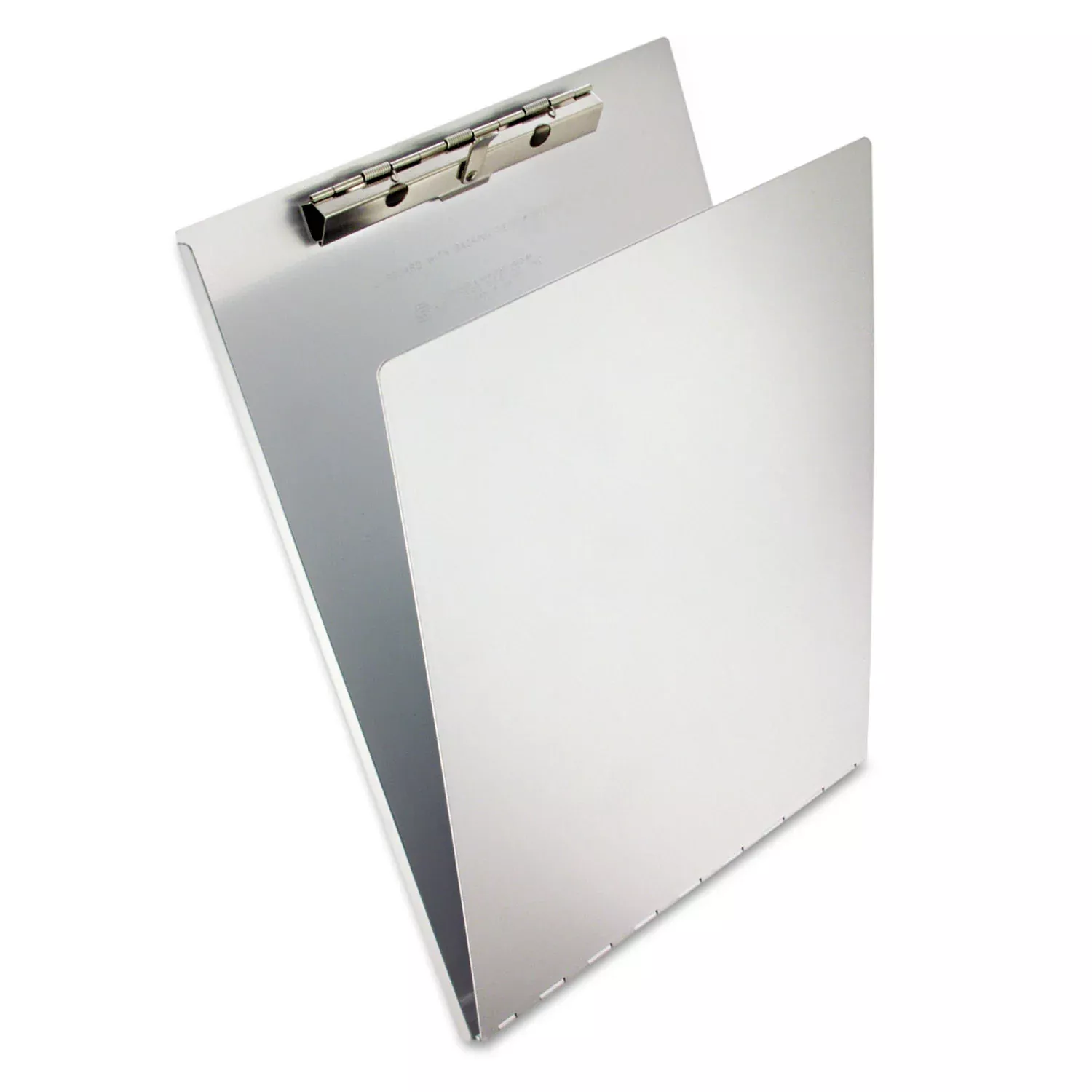 0.50" Clip Capacity - 8 1/2" x 12" Sheet Size - Spring Clip - Aluminum - 1 Each