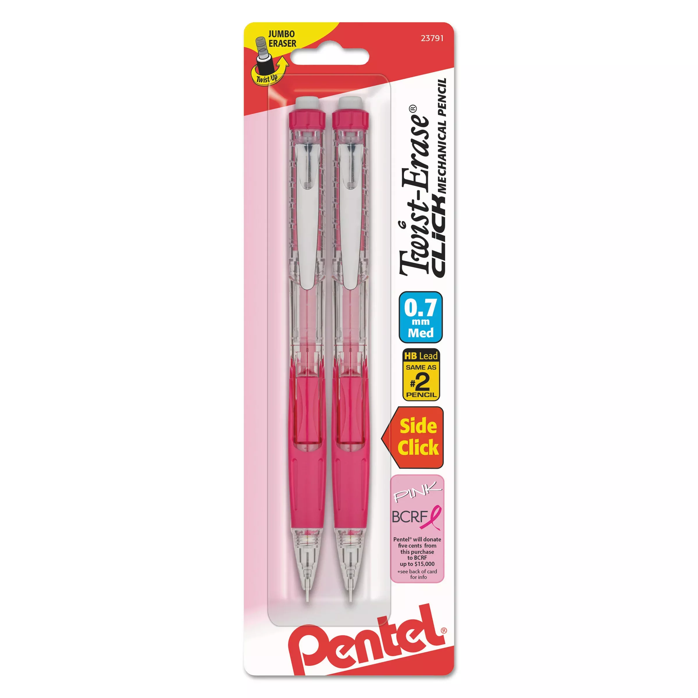 0.7 mm Lead - #2 - Refillable - Pink Barrel - 1 Pack
