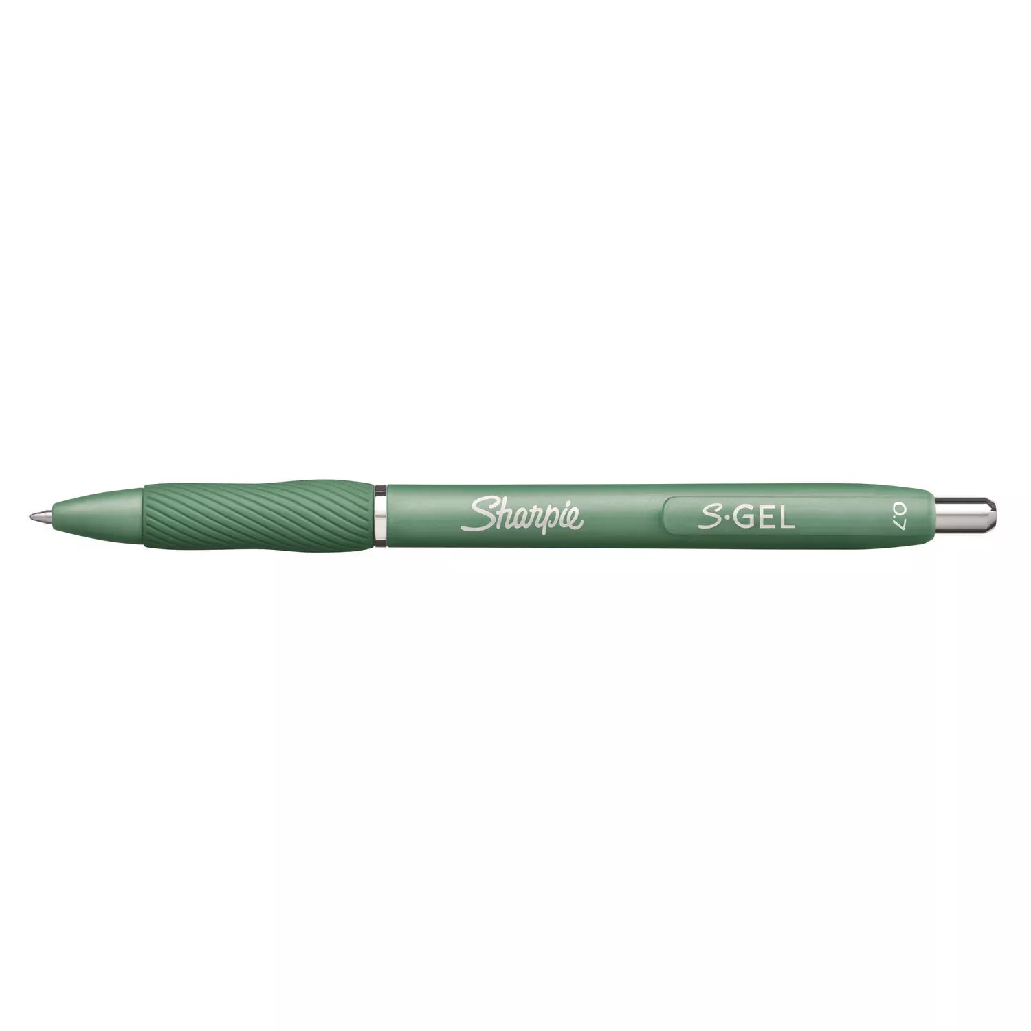 0.7 mm Medium, Bold Pen Point - Retractable - Black Ink - Gel-based - Forest Green Plastic Barrel - 4 / Pack