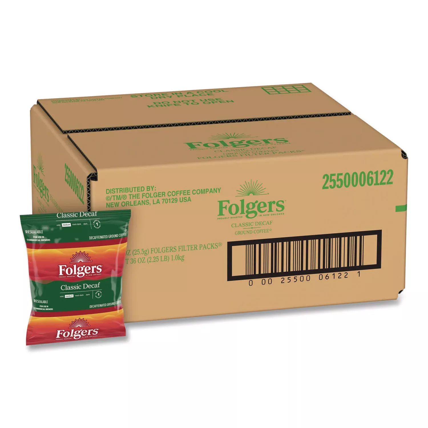 0.9 oz Per Pouch - Filter Pack - Decaffeinated - 40 / Carton