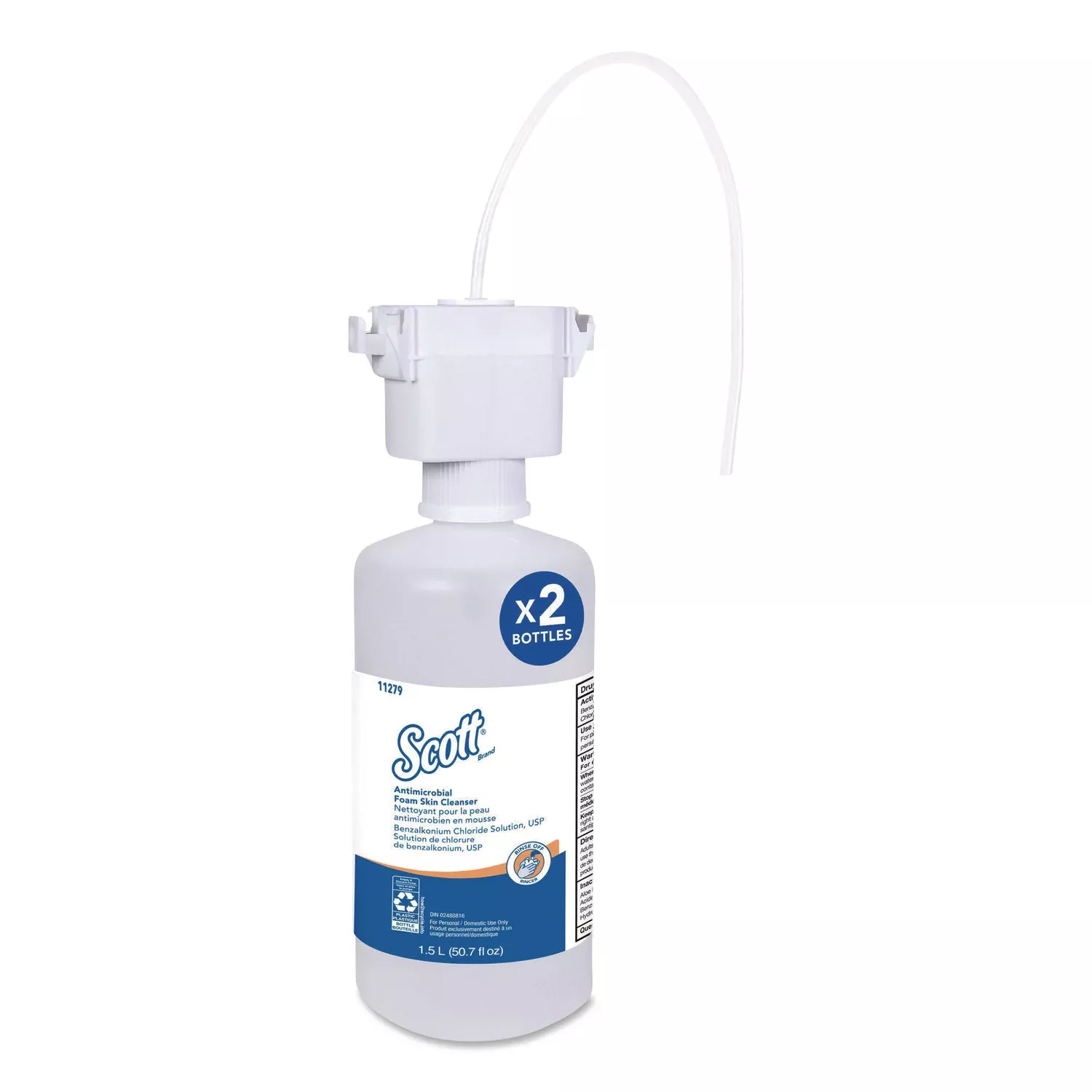 1.59 quart - Pump Bottle Dispenser - Kill Germs - Skin - Moisturizing - Clear - Triclosan-free - 2 / Carton
