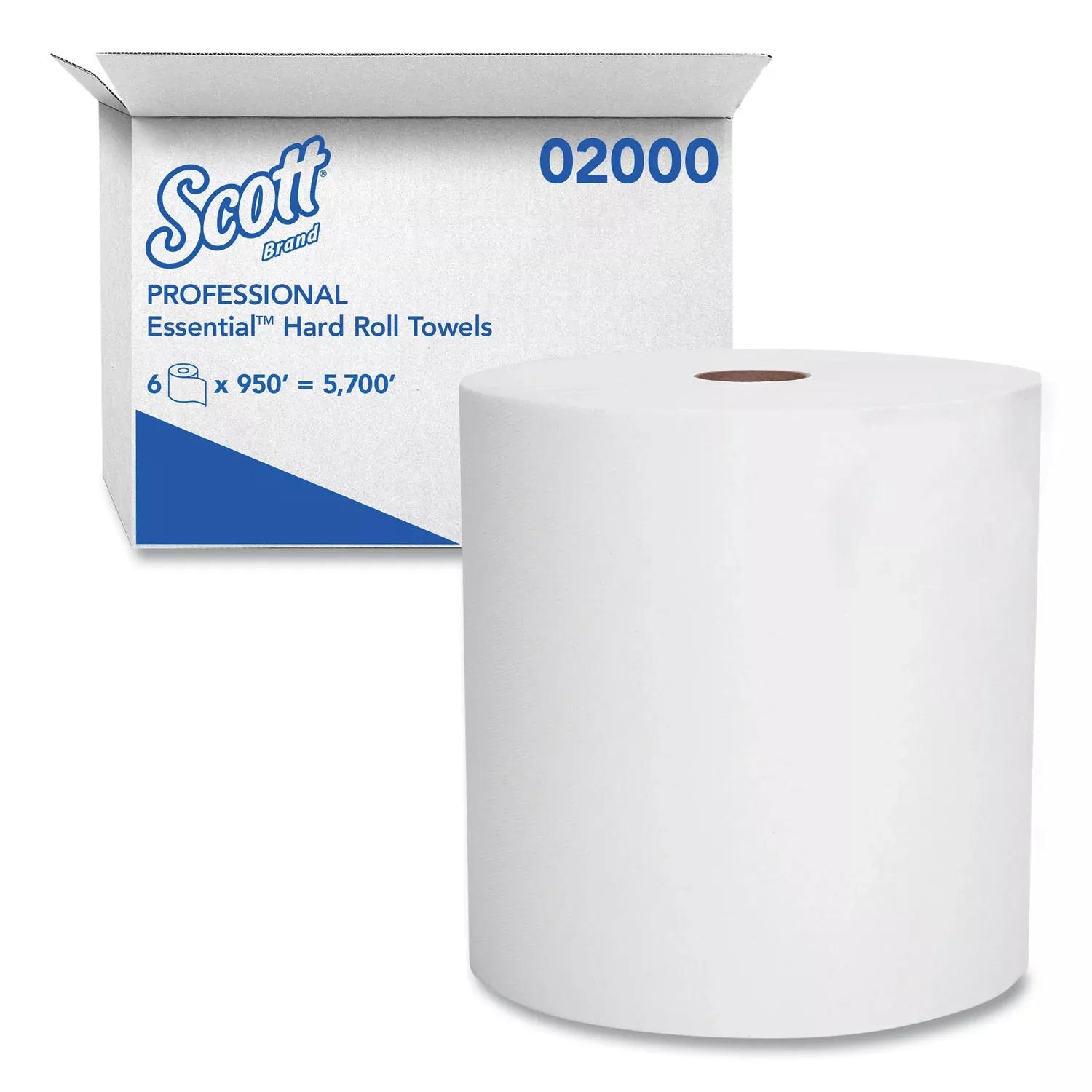 1 Ply - 8" Width x 950 ft Length - White - Paper - 6 / Carton