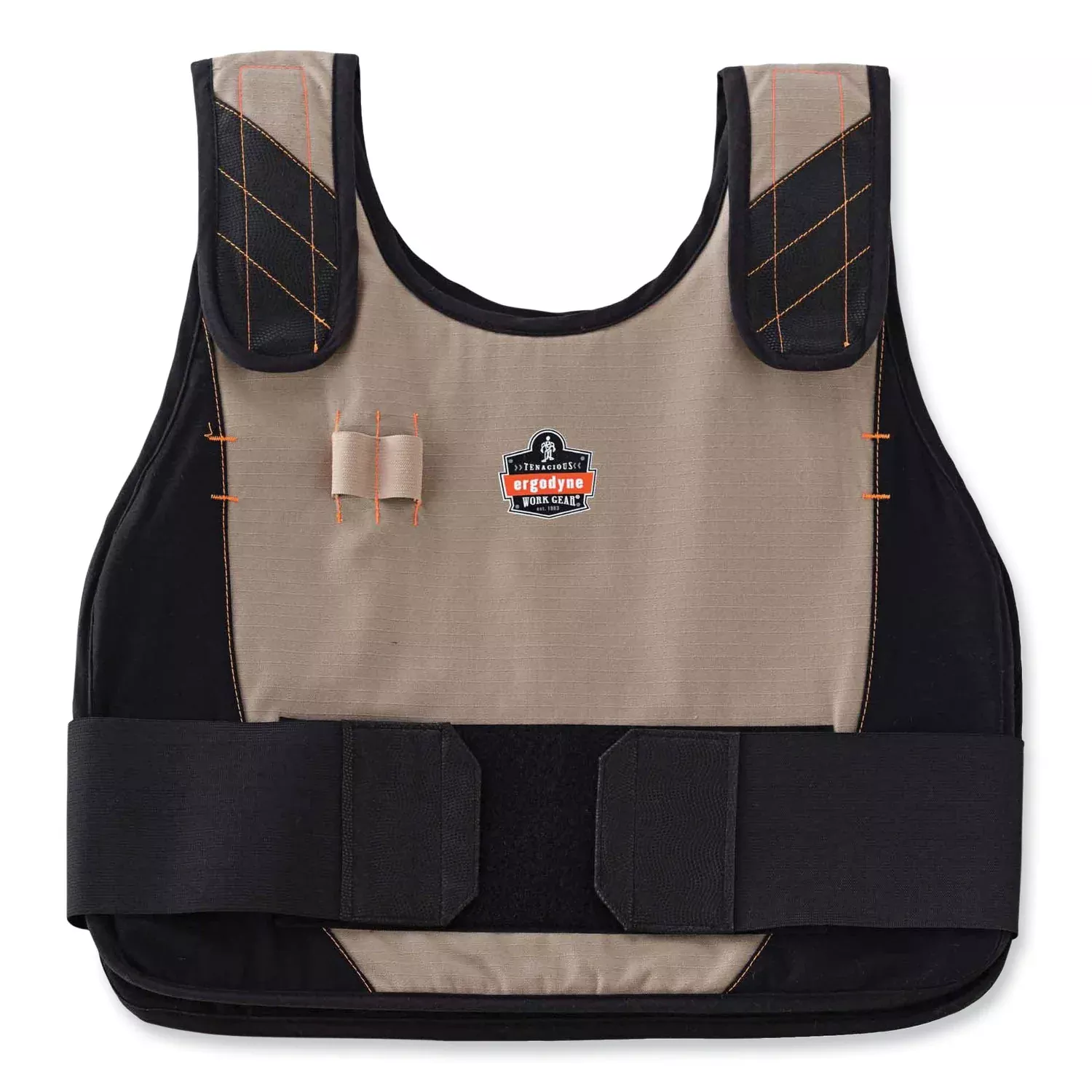 Ergodyne 6225 Premium Cooling Vest, Small/Medium, Khaki, Adjustable, Flame Resistant, Reflective, Expandable Side, Elastic Loop, 1 Each