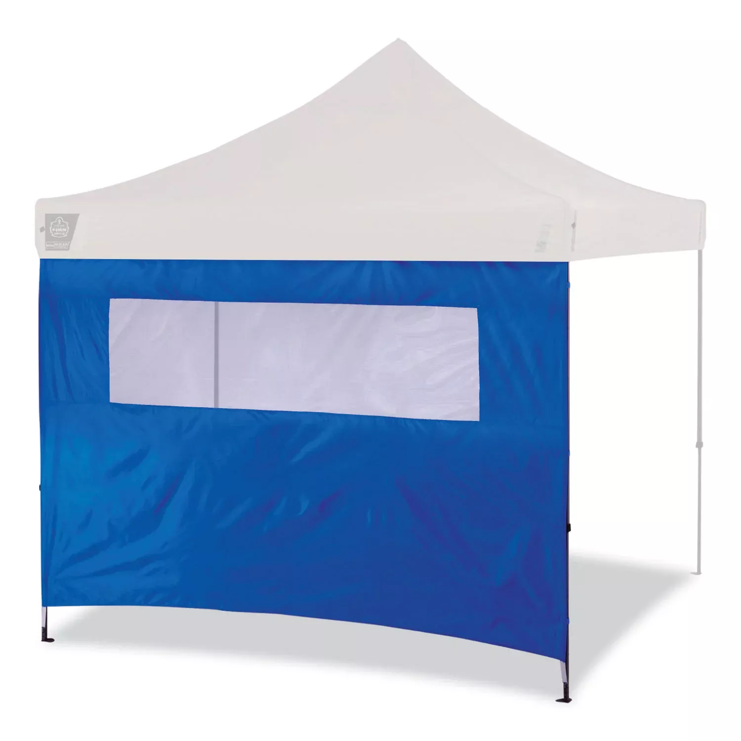 Ergodyne Heavy-Duty Tent Sidewall with Window, Water Repellent, Blue, 1 Each