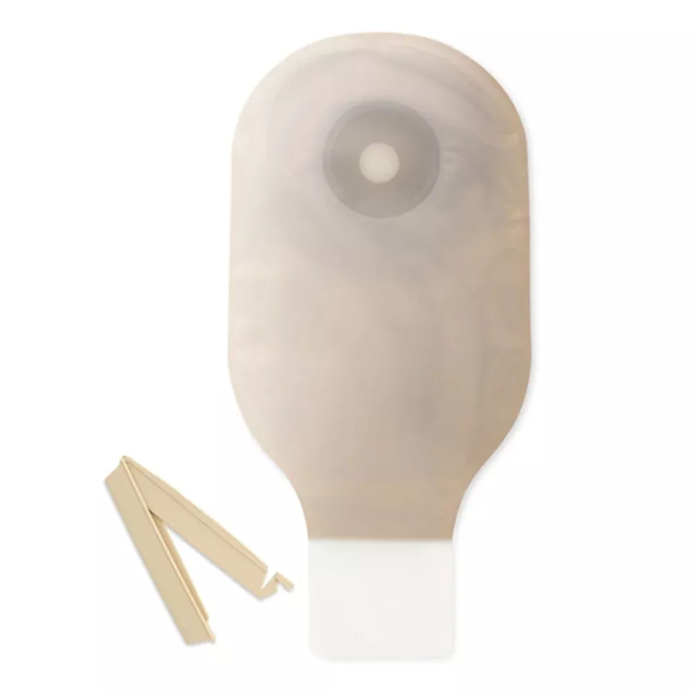 Hollister One-Piece Drainable Ostomy Pouch – Flat Flextend Barrier, Clamp Closure, Tape