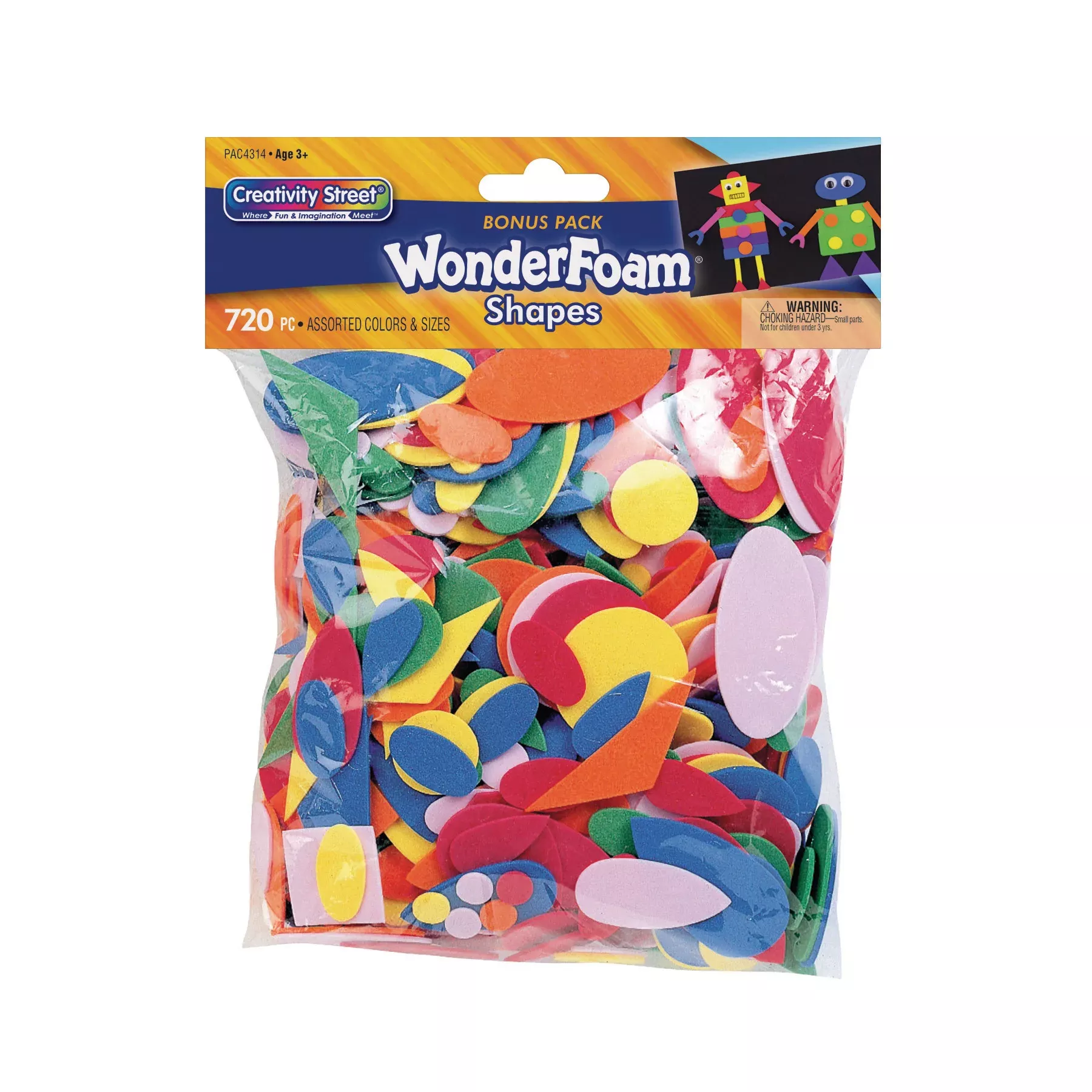 WonderFoam Shapes, Assorted Sizes, 720 Pieces