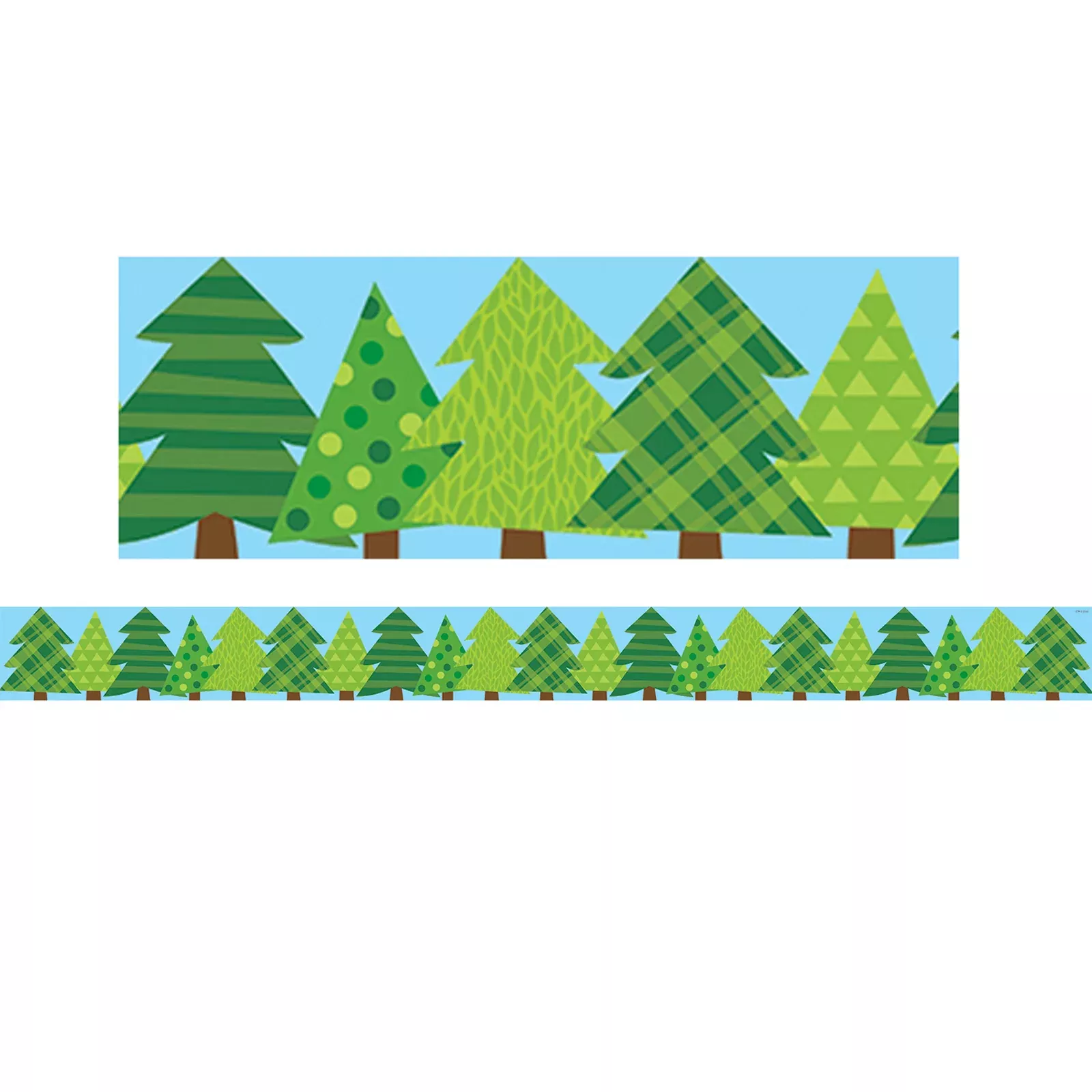 Woodland Friends Patterned Pine Trees EZ Border, 48 Feet
