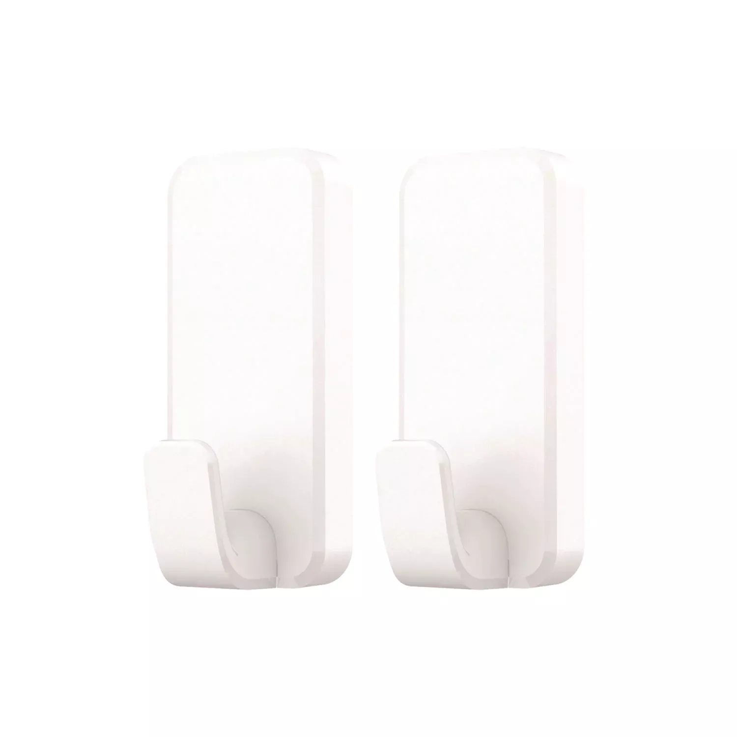 X-Large Utility Hooks, Plastic, White, 10 lb Capacity, 2 Hooks and 6 Strips/Pack