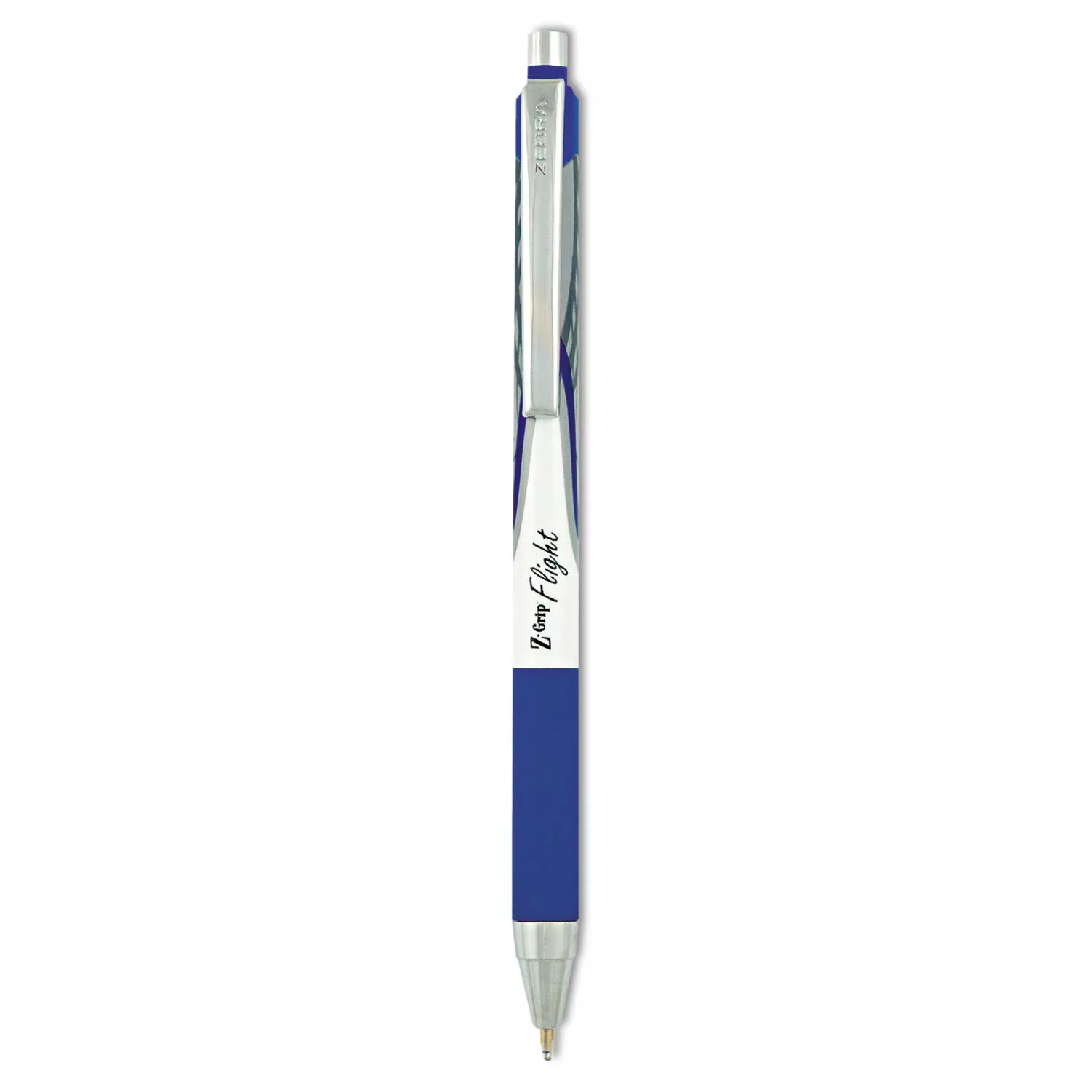 Z-Grip Flight Retractable Ballpoint Pens, Blue, Dozen