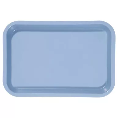 Zirc 9-3/8' x 6-3/8' x 7/8' Blue Mini Setup Tray - F Size, Flat