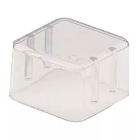 Zirc Bur Block Cover - 8 Hole 1' High, Clear Plastic, for Standard Burs