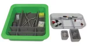 Zirc Procedure Tub - Green, 12-3/4' x 11-3/16' x 4' w/cover. Complete Package