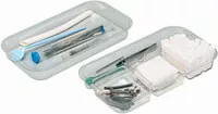 Zirc Slide Tray - Flat, Clear, 9-3/4' x 5-1/4' x 1' deep; Fits in procedure